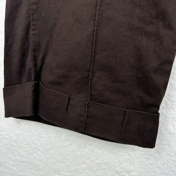 2/$30 Vintage Rewind Crop Capri Pants Size 5 Brown Y2K Sporty Coquette Low Rise - Picture 4 of 12